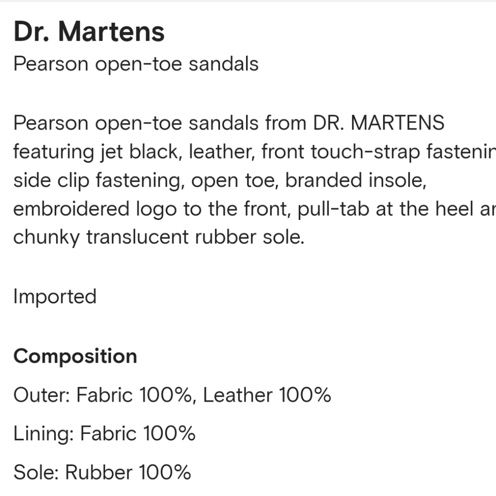 DE. Marten's Pearson Translucent sole Chunky Lug Strappy Sandals - Picture 11 of 11